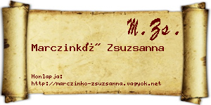 Marczinkó Zsuzsanna névjegykártya
