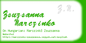 zsuzsanna marczinko business card
