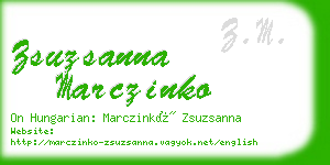 zsuzsanna marczinko business card